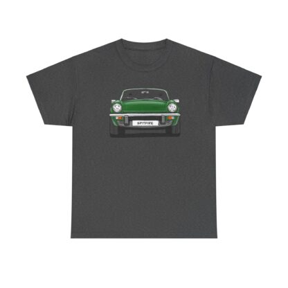 T-Shirt, Triumph Spitfire 1500, Strichzeichnung, Grün, mit Kennzeichen personalisierbar – Bild 8