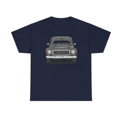 T-Shirt, Volvo PV544, Buckelvolvo, Strichzeichnung, Grau, Wunschkennzeichen möglich – Bild 10