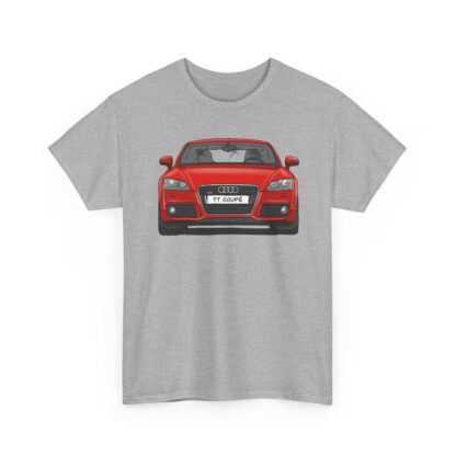 T-Shirt, Audi TT Coupé 8J, Strichzeichnung, Rot, Wunschkennzeichen möglich