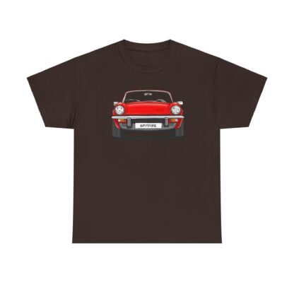 T-Shirt, Triumph Spitfire 1500, Strichzeichnung, Rot, mit Kennzeichen personalisierbar – Bild 5