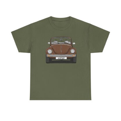 T-Shirt, VW Käfer Cabrio, 1303, Strichzeichnung, Braun, mit Kennzeichen personalisierbar – Bild 6