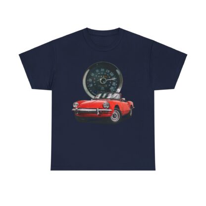 T-Shirt, Triumph Spitfire Mk3, Rot, Vmax mit Tacho – Bild 10