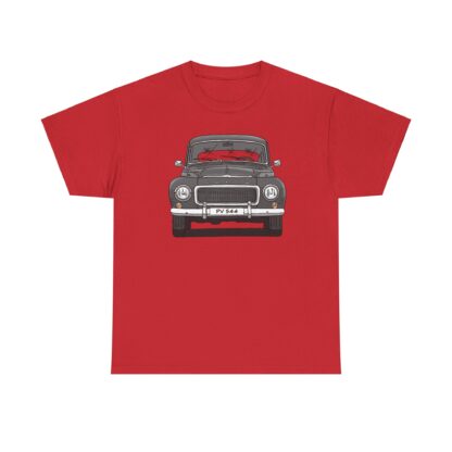 T-Shirt, Volvo PV544, Buckelvolvo, Strichzeichnung, Grau, Wunschkennzeichen möglich – Bild 12