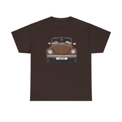 T-Shirt, VW Käfer Cabrio, 1303, Strichzeichnung, Braun, mit Kennzeichen personalisierbar – Bild 5