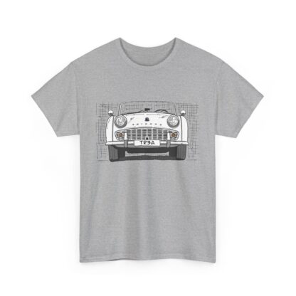 T-Shirt, Triumph TR3A, Strichzeichnung, Weiß