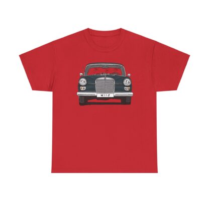 T-Shirt, Mercedes W110, Heckflosse, Strichzeichnung, Grün, Wunschkennzeichen möglich – Bild 12