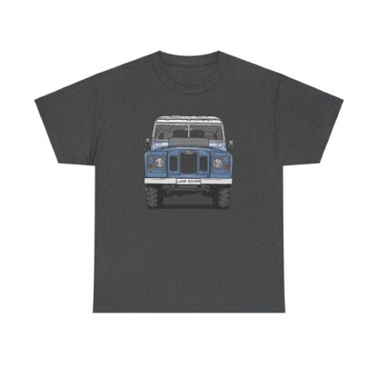 T-Shirt, Land Rover, Strichzeichnung, Blau, personalisierbar – Bild 7