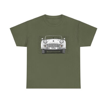 T-Shirt, Triumph TR3A, Strichzeichnung, Weiß – Bild 7