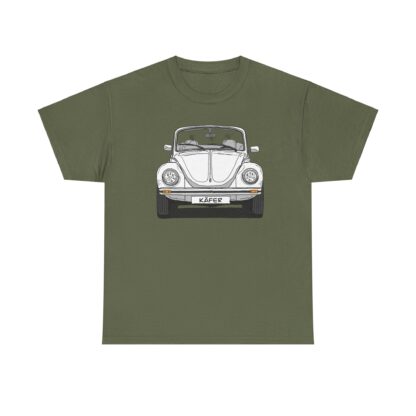 T-Shirt, VW Käfer Cabrio, 1303, Strichzeichnung, Weiß, mit Kennzeichen personalisierbar – Bild 6