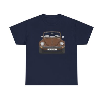 T-Shirt, VW Käfer Cabrio, 1303, Strichzeichnung, Braun, mit Kennzeichen personalisierbar – Bild 10