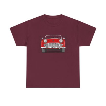 T-Shirt, Triumph TR3A, Strichzeichnung, Rot – Bild 4