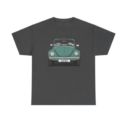 T-Shirt, VW Käfer Cabrio, 1303, Strichzeichnung, Grün, mit Kennzeichen personalisierbar – Bild 7