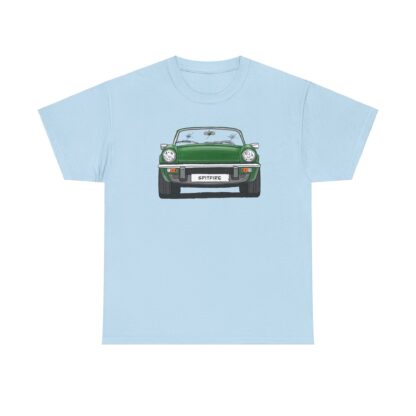 T-Shirt, Triumph Spitfire 1500, Strichzeichnung, Grün, mit Kennzeichen personalisierbar – Bild 9