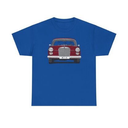 T-Shirt, Mercedes W110, Heckflosse, Strichzeichnung, Rot, Wunschkennzeichen möglich – Bild 9