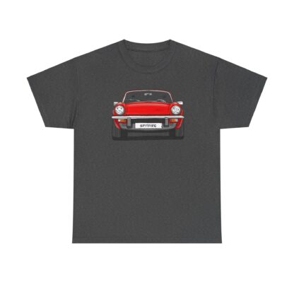 T-Shirt, Triumph Spitfire 1500, Strichzeichnung, Rot, mit Kennzeichen personalisierbar – Bild 7