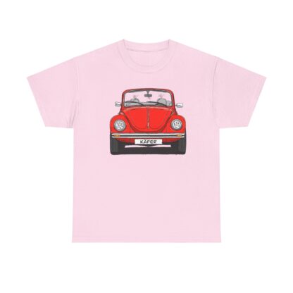 T-Shirt, VW Käfer Cabrio, 1303, Strichzeichnung, Rot, mit Kennzeichen personalisierbar – Bild 11