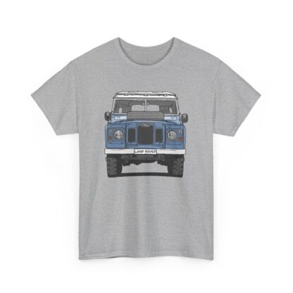 T-Shirt, Land Rover, Strichzeichnung, Blau, personalisierbar