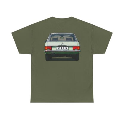 T-Shirt, Mercedes Strich 8, Grün - beidseitig bedruckt, W114 W115 - personalisierbar – Bild 8