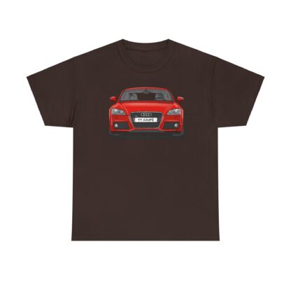 T-Shirt, Audi TT Coupé 8J, Strichzeichnung, Rot, Wunschkennzeichen möglich – Bild 5