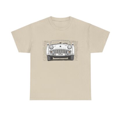 T-Shirt, Triumph TR3A, Strichzeichnung, Weiß – Bild 4