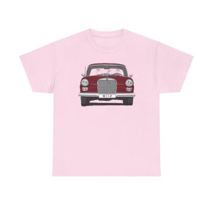 T-Shirt, Mercedes W110, Heckflosse, Strichzeichnung, Rot, Wunschkennzeichen möglich – Bild 11