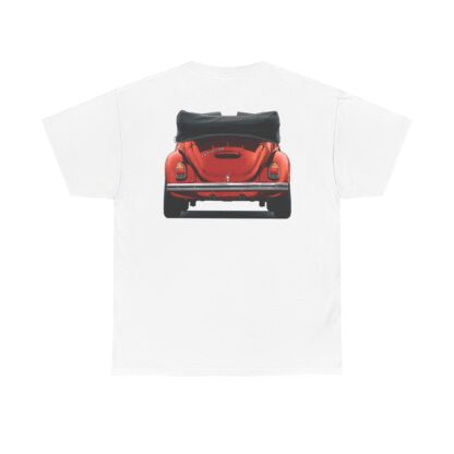 T-Shirt, VW Käfer Cabrio, 1302, Strichzeichnung, Rot, mit Kennzeichen personalisierbar – Bild 6