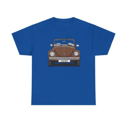 T-Shirt, VW Käfer Cabrio, 1303, Strichzeichnung, Braun, mit Kennzeichen personalisierbar – Bild 9