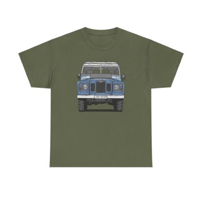 T-Shirt, Land Rover, Strichzeichnung, Blau, personalisierbar – Bild 6