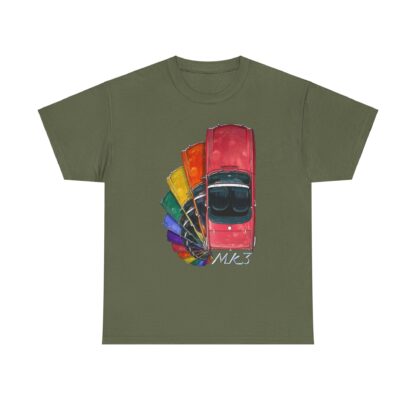 T-Shirt, Triumph Spitfire Mk3 - Schnecke, Regenbogen – Bild 6