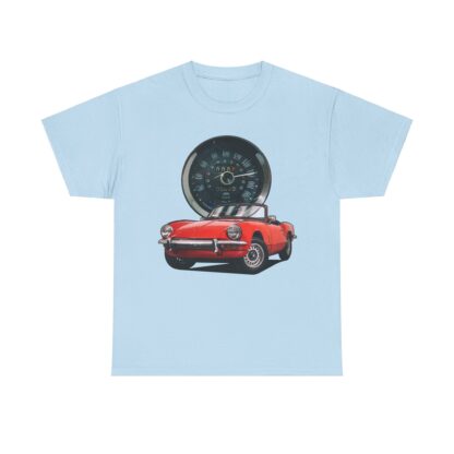 T-Shirt, Triumph Spitfire Mk3, Rot, Vmax mit Tacho – Bild 8