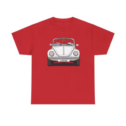 T-Shirt, VW Käfer Cabrio, 1303, Strichzeichnung, Weiß, mit Kennzeichen personalisierbar – Bild 12