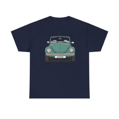 T-Shirt, VW Käfer Cabrio, 1303, Strichzeichnung, Grün, mit Kennzeichen personalisierbar – Bild 10