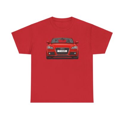 T-Shirt, Audi TT Coupé 8J, Strichzeichnung, Rot, Wunschkennzeichen möglich – Bild 12