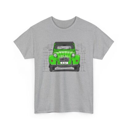 T-Shirt, Citroen 2CV, Ente, Strichzeichnung, Grün, personalisierbar