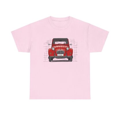 T-Shirt, Citroen 2CV, Ente, Strichzeichnung, Rot, personalisierbar – Bild 10
