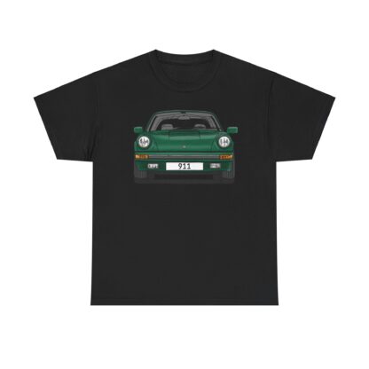 T-Shirt, Porsche 911, G-Modell, Targa, Strichzeichnung, Grün, Wunschkennzeichen möglich – Bild 3