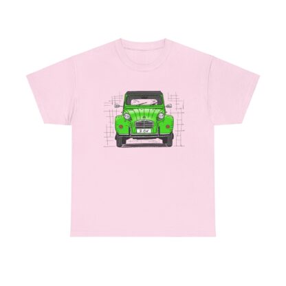 T-Shirt, Citroen 2CV, Ente, Strichzeichnung, Grün, personalisierbar – Bild 10