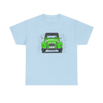 T-Shirt, Citroen 2CV, Ente, Strichzeichnung, Grün, personalisierbar – Bild 7