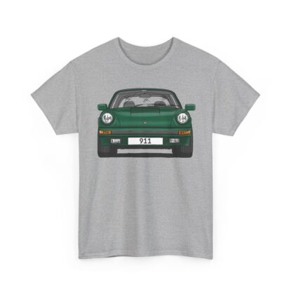 T-Shirt, Porsche 911, G-Modell, Targa, Strichzeichnung, Grün, Wunschkennzeichen möglich