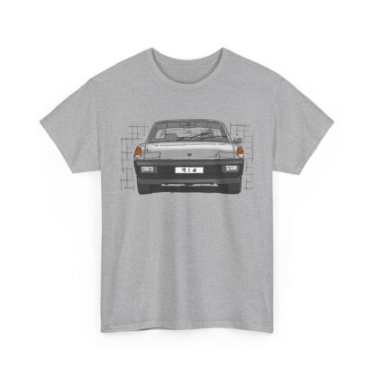 T-Shirt, Porsche 914, MJ 1975, VW Porsche, Strichzeichnung, Silber, personalisierbar