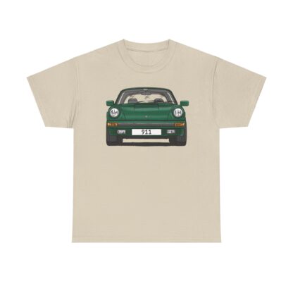 T-Shirt, Porsche 911, G-Modell, Targa, Strichzeichnung, Grün, Wunschkennzeichen möglich – Bild 4