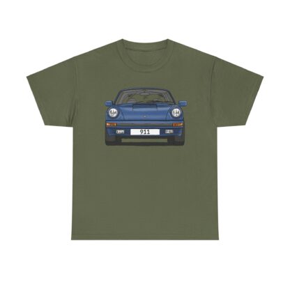 T-Shirt, Porsche 911, G-Modell, Targa, Strichzeichnung, Blau, Wunschkennzeichen möglich – Bild 5