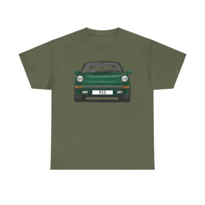 T-Shirt, Porsche 911, G-Modell, Targa, Strichzeichnung, Grün, Wunschkennzeichen möglich – Bild 5