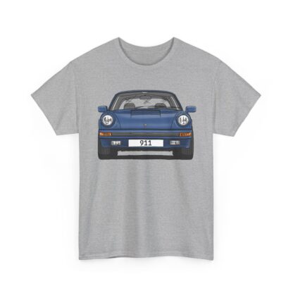 T-Shirt, Porsche 911, G-Modell, Targa, Strichzeichnung, Blau, Wunschkennzeichen möglich