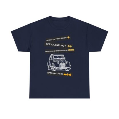 T-Shirt, Citroën 2CV, Ente, Weiß, Deutscher Text, Spaßmacher – Bild 7
