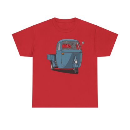 T-Shirt, Piaggio Ape, Strichzeichnung, Blau, mit Kennzeichen personalisierbar – Bild 6