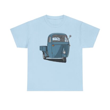 T-Shirt, Piaggio Ape, Strichzeichnung, Blau, mit Kennzeichen personalisierbar – Bild 3