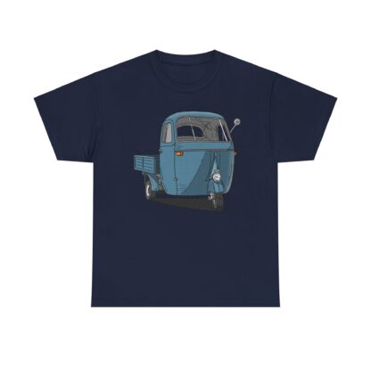 T-Shirt, Piaggio Ape, Strichzeichnung, Blau, mit Kennzeichen personalisierbar – Bild 5