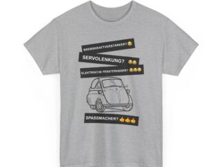 T-Shirt, BMW Isetta, Schwarz, Deutscher Text, Spaßmacher