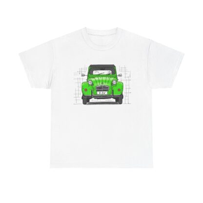 T-Shirt, Citroen 2CV, Ente, Strichzeichnung, Grün, personalisierbar – Bild 2